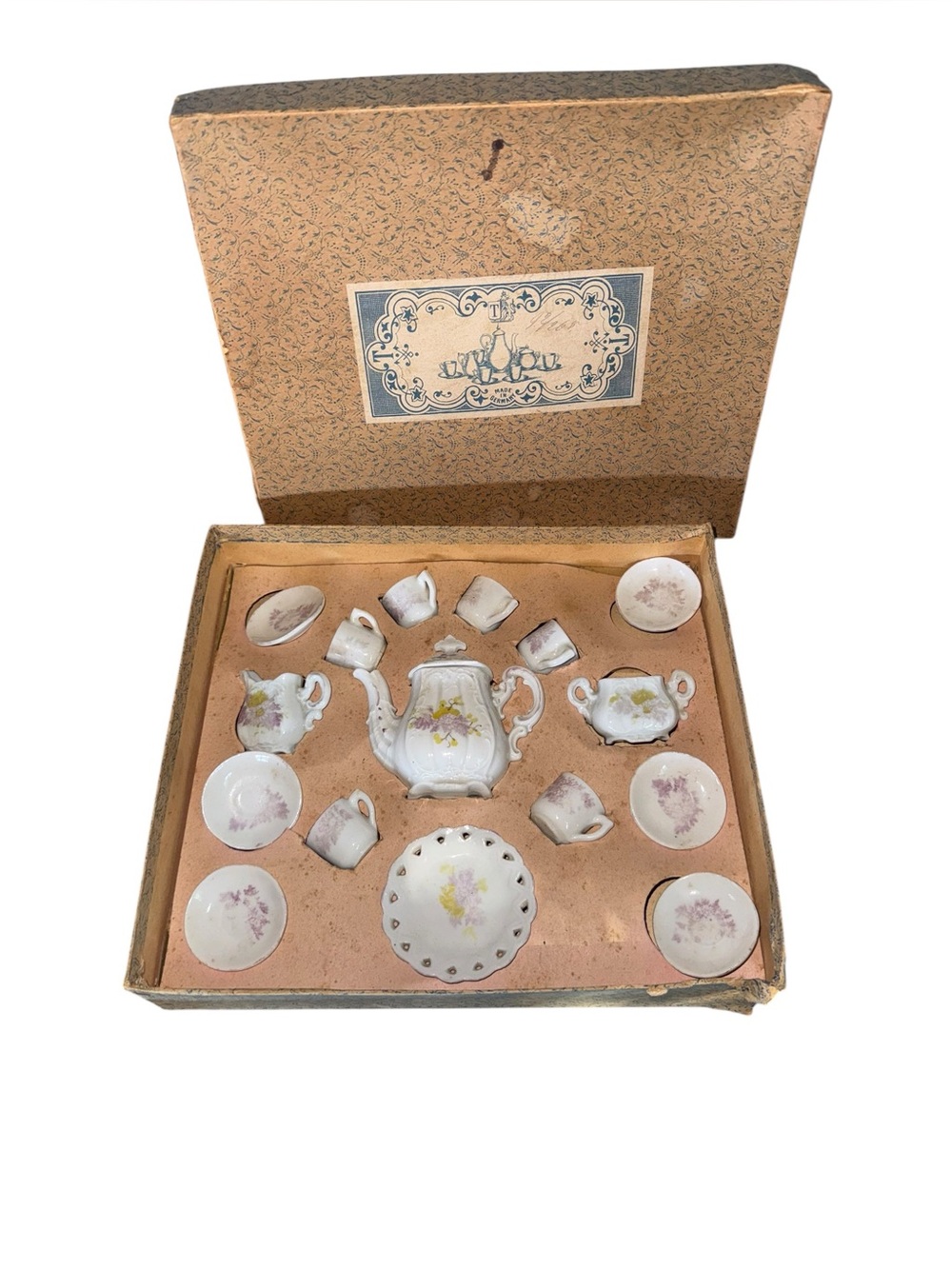Vintage German child’s tea set in box